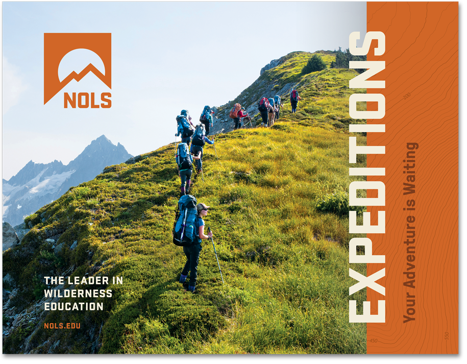 Cover of the 2019 NOLS Expeditions catalog.