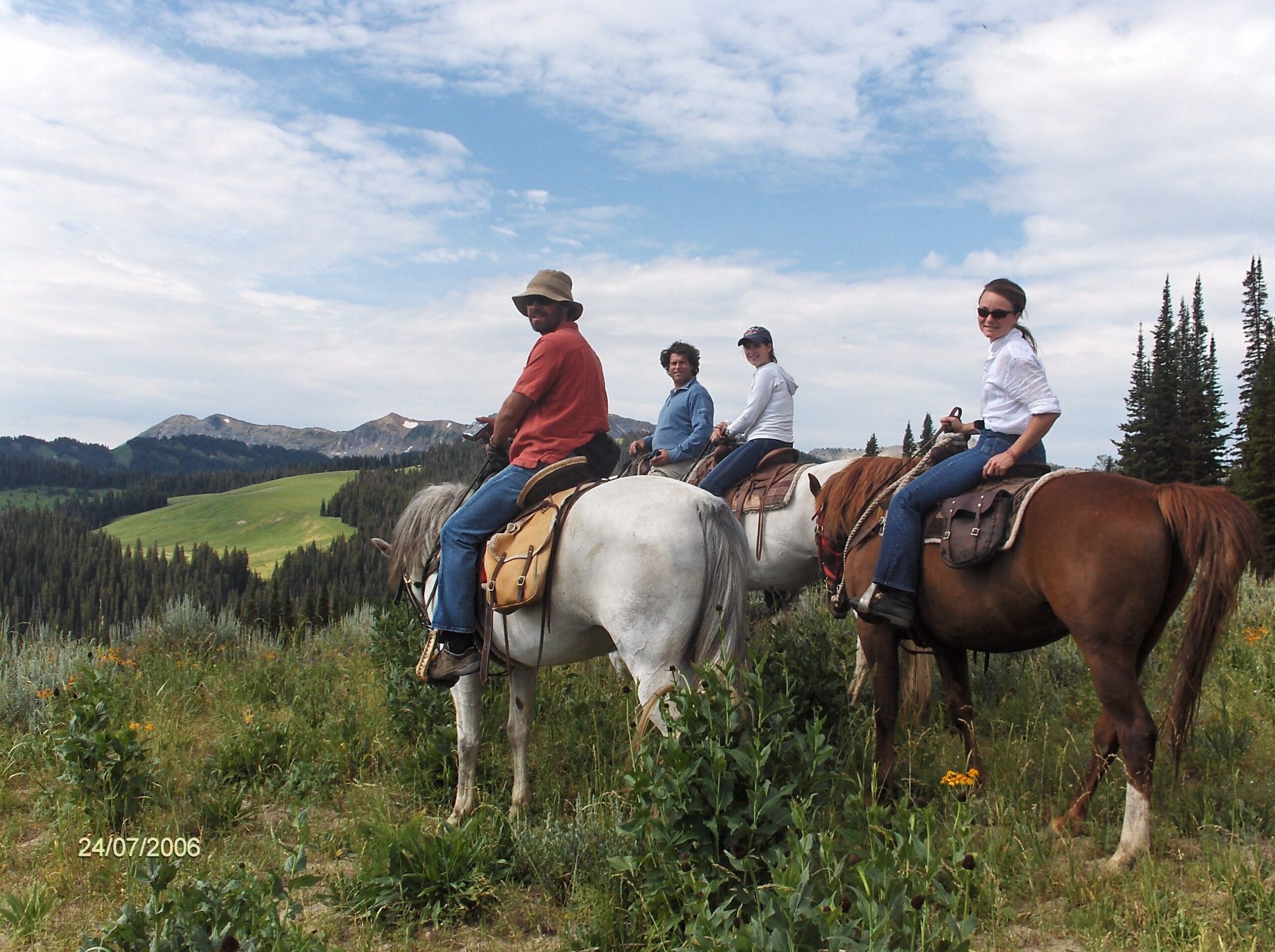 Alexandra Yannakos with the Amerines in the Wyoming Range