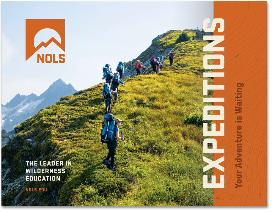 Cover of the 2019 NOLS Expeditions catalog.