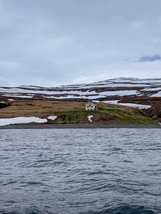Backcountry hut on the shore of the sea in Iceland