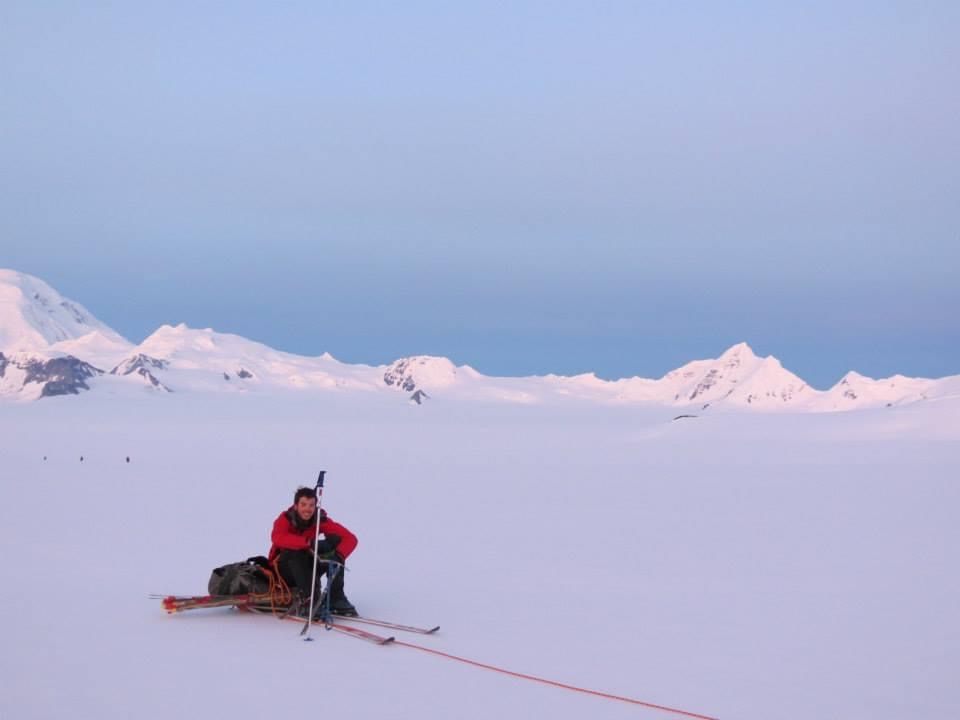 Asa on a glacier.