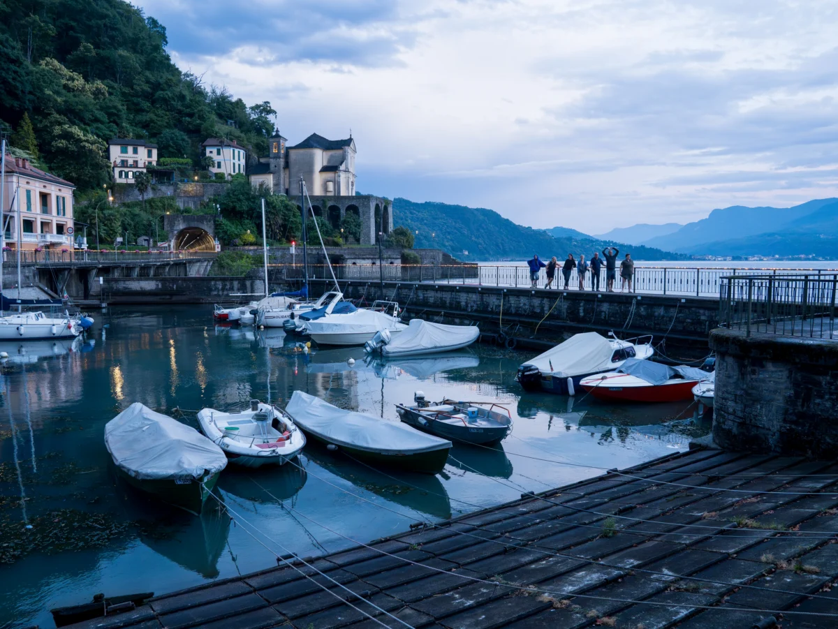Sailboats in the harbor in Italy